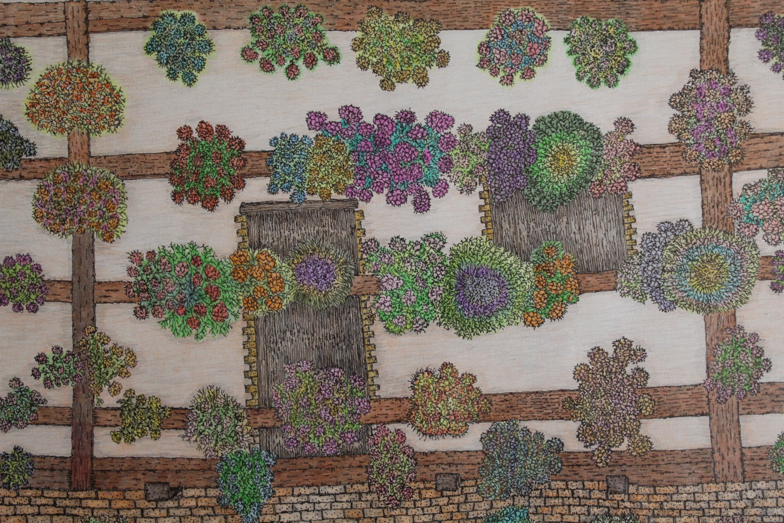 Œuvre encre de Chine série Nature 50x70cm