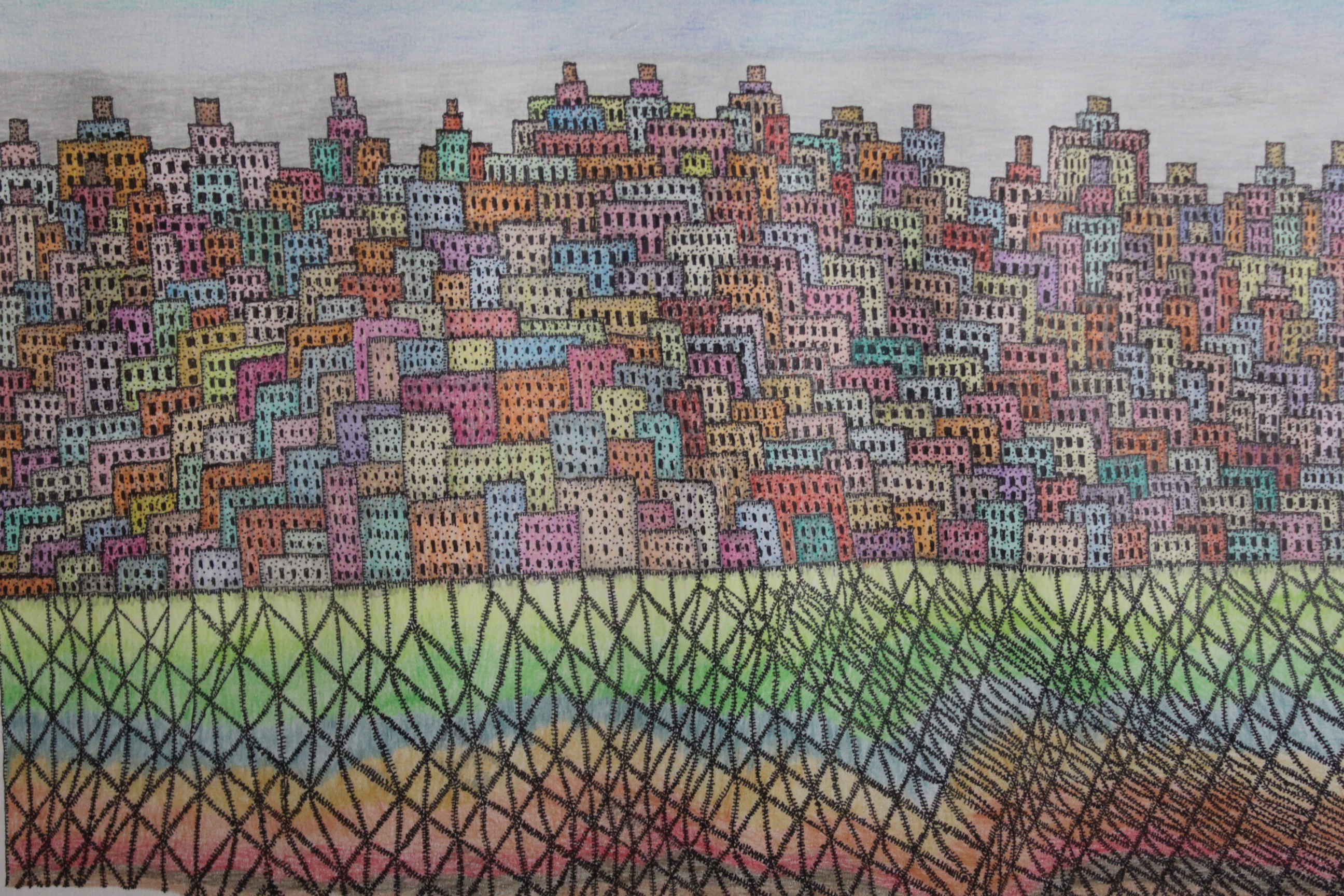 Œuvre encre de Chine série Nature 50x70cm