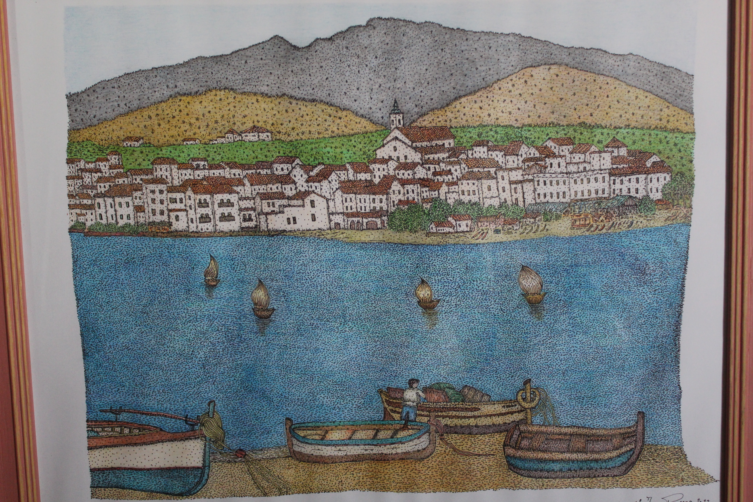 Œuvre encre de Chine série Nature 50x70cm